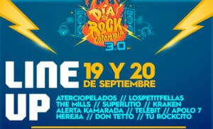line up el dia del rock colombia 3.0